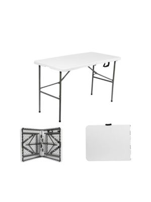 White Folding Portable Table 4ft Rectangle 1 Ea HO-1293