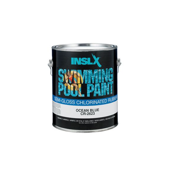 Insl X Swimming Pool Rubber Based Semi Gloss Paint 1 Gl Blue 1 Each 10