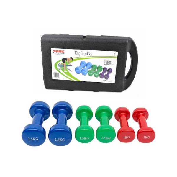 York Fitness Vinyl Coated Dumbbells Set 1 Each 965 0240